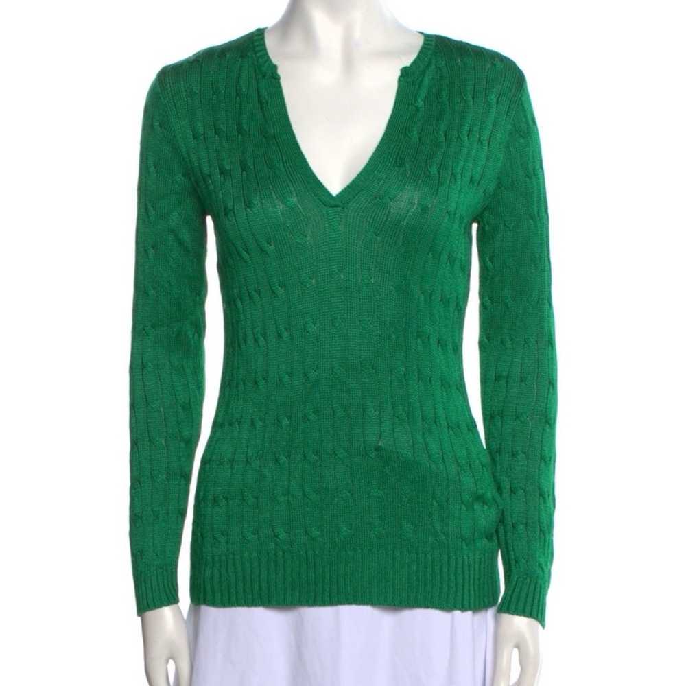 Ralph Lauren Black Label Emerald Sweater 100% silk